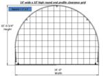 14'Wx36'Lx10'H round fabric garage